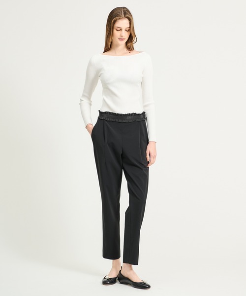 ESTNATION(エストネーション)の「ESTNATION / ボートネックニット(ニット/セーター・レディース・イエロー/オフホワイト/ライトブルー/ネイビー・FREE)」の6枚目の写真