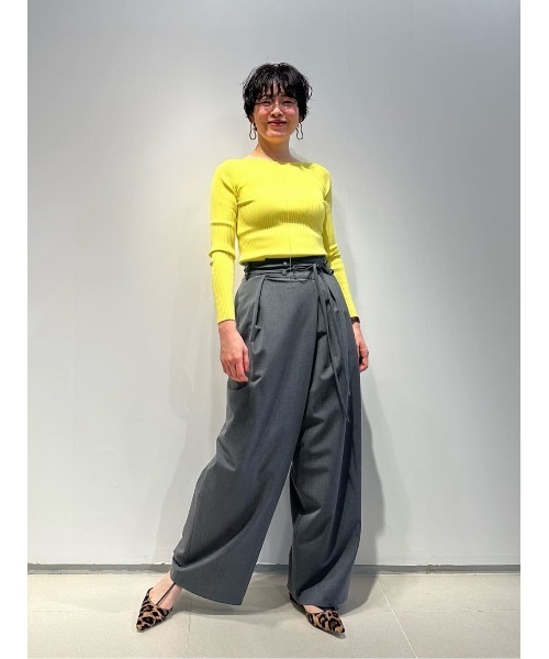 ESTNATION(エストネーション)の「ESTNATION / ボートネックニット(ニット/セーター・レディース・イエロー/オフホワイト/ライトブルー/ネイビー・FREE)」の19枚目の写真