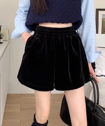 ベルベットショートパンツ