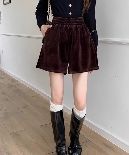 Vipoa(ヴィポア)の「ベルベットショートパンツ(その他パンツ・レディース・ブラウン/ブラック・FREE)」の21枚目の写真