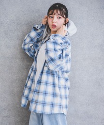 10C REPIPI（ジューシーレピピ）の「チェックフードシャツジャケット（ブルゾン）」