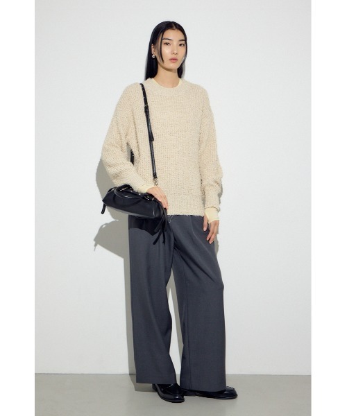 AZUL by moussy(アズールバイマウジー)の「ベルトデザインレクタングルハンドバッグ(ショルダーバッグ・レディース・グレイッシュベージュ/ブラック・FREE)」の8枚目の写真