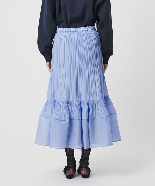 UNITED ARROWS（ユナイテッドアローズ）の「オーガンジー コンスト プリーツスカート（スカート・レディース・ライトブルー/オフホワイト/ネイビー・FREE）」の20枚目の写真