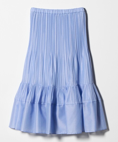 UNITED ARROWS（ユナイテッドアローズ）の「オーガンジー コンスト プリーツスカート（スカート・レディース・ライトブルー/オフホワイト/ネイビー・FREE）」の18枚目の写真