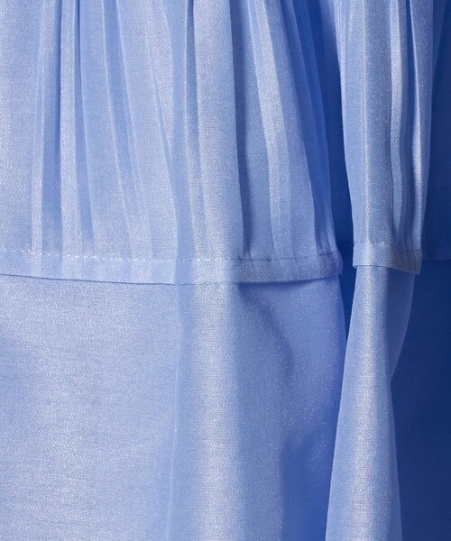 UNITED ARROWS（ユナイテッドアローズ）の「オーガンジー コンスト プリーツスカート（スカート・レディース・ライトブルー/オフホワイト/ネイビー・FREE）」の14枚目の写真