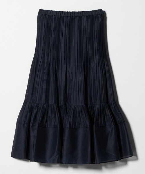 UNITED ARROWS（ユナイテッドアローズ）の「オーガンジー コンスト プリーツスカート（スカート・レディース・ライトブルー/オフホワイト/ネイビー・FREE）」の4枚目の写真