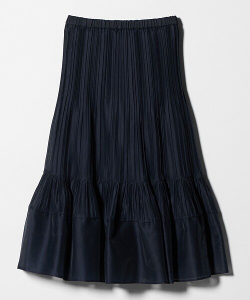 UNITED ARROWS（ユナイテッドアローズ）の「オーガンジー コンスト プリーツスカート（スカート・レディース・ライトブルー/オフホワイト/ネイビー・FREE）」の5枚目の写真