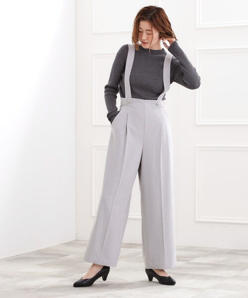 grove(グローブ)の「【2WAY】ショルダーストラップツイードパンツ(その他パンツ・レディース・ブラック/グレー/ライトベージュ・02/01/03/04/05)」の5枚目の写真