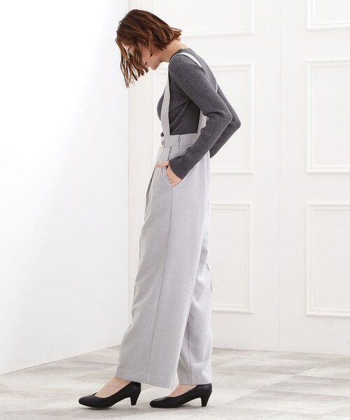 grove(グローブ)の「【2WAY】ショルダーストラップツイードパンツ(その他パンツ・レディース・ブラック/グレー/ライトベージュ・02/01/03/04/05)」の6枚目の写真