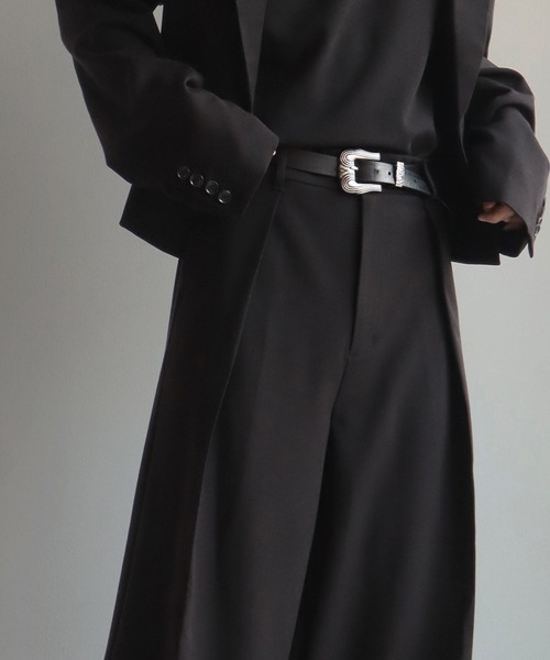 welise(ウェライズ)の「【welise-TSUKUROI-】WOOL MIX 540gTR Deep 1Tuck Wide Buggy Slacks/ワイドバギースラックス(スラックス・メンズ・オフホワイト/ブラック・S/M/L)」の5枚目の写真