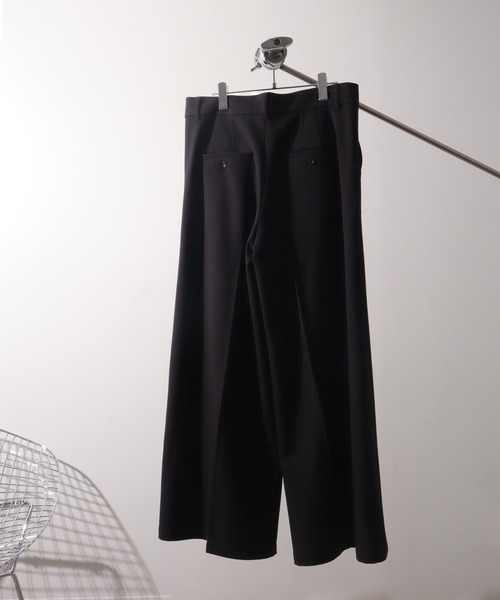 welise(ウェライズ)の「【welise-TSUKUROI-】WOOL MIX 540gTR Deep 1Tuck Wide Buggy Slacks/ワイドバギースラックス(スラックス・メンズ・オフホワイト/ブラック・S/M/L)」の14枚目の写真