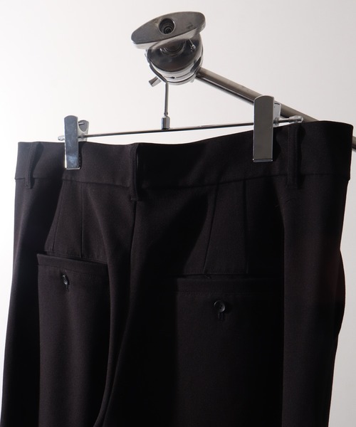 welise(ウェライズ)の「【welise-TSUKUROI-】WOOL MIX 540gTR Deep 1Tuck Wide Buggy Slacks/ワイドバギースラックス(スラックス・メンズ・オフホワイト/ブラック・S/M/L)」の18枚目の写真