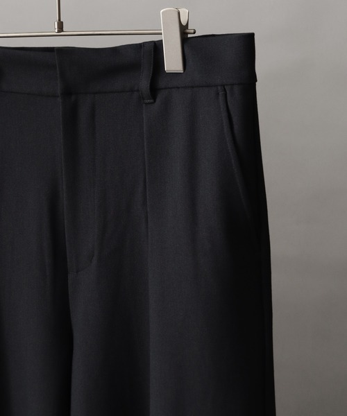 TSUKUROI(ツクロイ)の「【-TSUKUROI-】540g Wool Mixed TR Deep Reverse 1Tuck Wide Slacks/1タックワイドスラックス(スラックス・メンズ・オフホワイト/ブラック・S/M/L)」の17枚目の写真