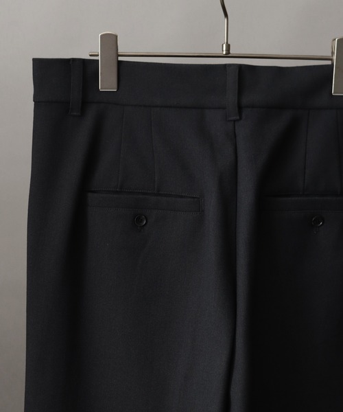 TSUKUROI(ツクロイ)の「【-TSUKUROI-】540g Wool Mixed TR Deep Reverse 1Tuck Wide Slacks/1タックワイドスラックス(スラックス・メンズ・オフホワイト/ブラック・S/M/L)」の18枚目の写真