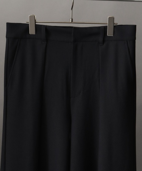 TSUKUROI(ツクロイ)の「【-TSUKUROI-】540g Wool Mixed TR Deep Reverse 1Tuck Wide Slacks/1タックワイドスラックス(スラックス・メンズ・オフホワイト/ブラック・S/M/L)」の16枚目の写真