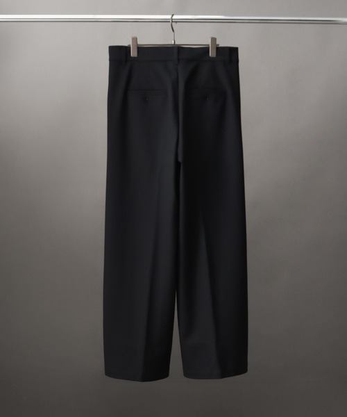 TSUKUROI(ツクロイ)の「【-TSUKUROI-】540g Wool Mixed TR Deep Reverse 1Tuck Wide Slacks/1タックワイドスラックス(スラックス・メンズ・オフホワイト/ブラック・S/M/L)」の15枚目の写真