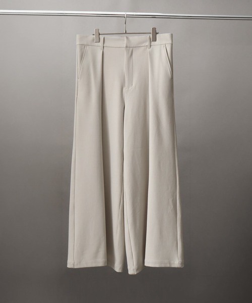 TSUKUROI(ツクロイ)の「【-TSUKUROI-】540g Wool Mixed TR Deep Reverse 1Tuck Wide Slacks/1タックワイドスラックス(スラックス・メンズ・オフホワイト/ブラック・S/M/L)」の14枚目の写真