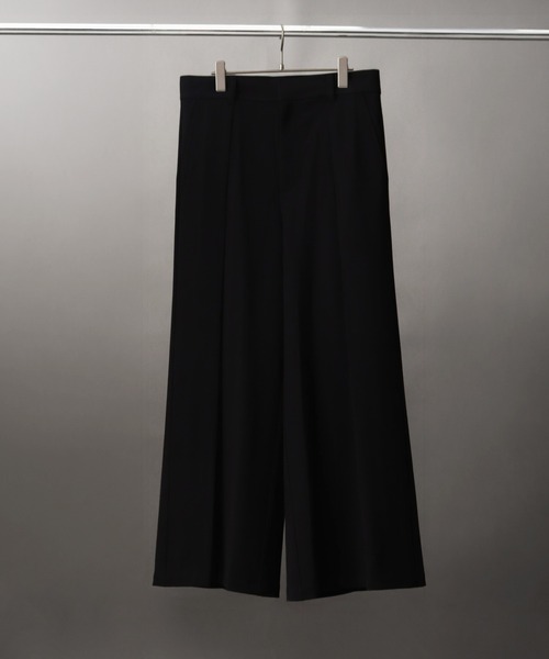 TSUKUROI(ツクロイ)の「【-TSUKUROI-】540g Wool Mixed TR Deep Reverse 1Tuck Wide Slacks/1タックワイドスラックス(スラックス・メンズ・オフホワイト/ブラック・S/M/L)」の13枚目の写真