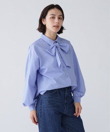 NAVYNAVY（ネイビーネイビー）の「【365ユーティリティ】洗ってもシワになりづらいボウ付きシャツブラウス（シャツ/ブラウス）」
