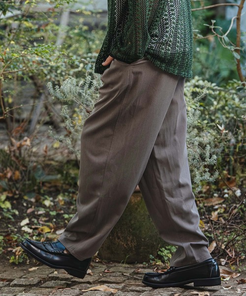 CAMBIO（カンビオ）の「mp14477- Waist Switch Easy Pants イージースラックスパンツ(PF-261-014)（スラックス・メンズ・グレー/ブラック・L/M）」の4枚目の写真