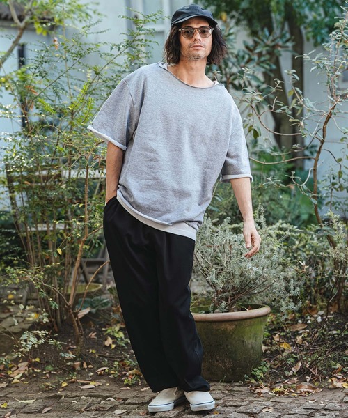 CAMBIO（カンビオ）の「mp14477- Waist Switch Easy Pants イージースラックスパンツ(PF-261-014)（スラックス・メンズ・グレー/ブラック・L/M）」の12枚目の写真
