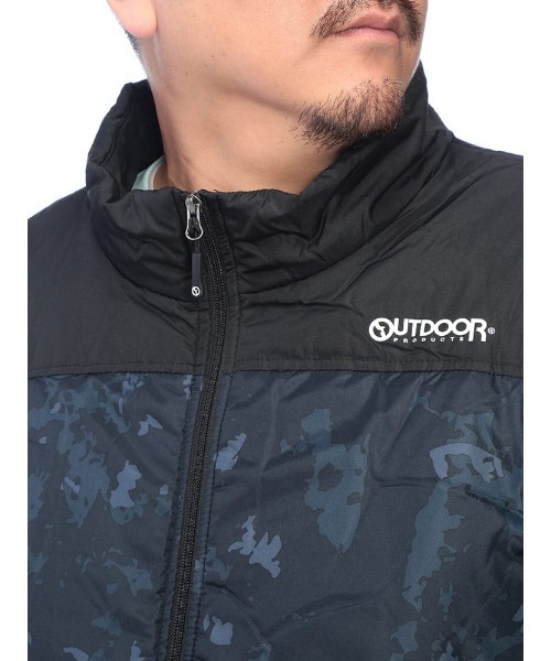 OUTDOOR PRODUCTS（アウトドアプロダクツ）の「OUTDOOR PRODUCTS (アウトドアプロダクツ) 裏アルミ フルジップ 中綿 ジャケット（ダウンジャケット/コート・メンズ・ブラック/ダークグレー/ネイビー・5L/3L/4L）」の4枚目の写真