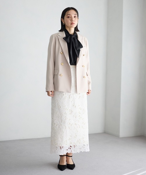 Andemiu(アンデミュウ)の「【S/Mサイズ展開】キンボタンジャケット636597(テーラードジャケット・レディース・ネイビー/アイボリー/ミント/ライトベージュ・SMALL/MEDIUM)」の8枚目の写真