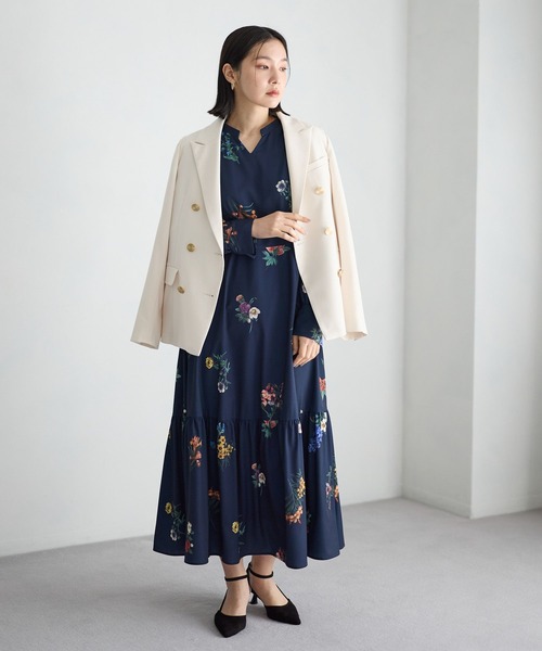 Andemiu(アンデミュウ)の「【S/Mサイズ展開】キンボタンジャケット636597(テーラードジャケット・レディース・ネイビー/アイボリー/ミント/ライトベージュ・SMALL/MEDIUM)」の19枚目の写真