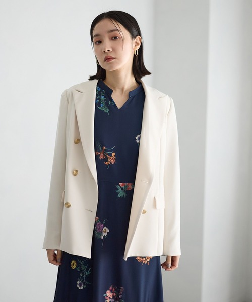 Andemiu(アンデミュウ)の「【S/Mサイズ展開】キンボタンジャケット636597(テーラードジャケット・レディース・ネイビー/アイボリー/ミント/ライトベージュ・SMALL/MEDIUM)」の20枚目の写真