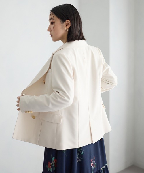 Andemiu(アンデミュウ)の「【S/Mサイズ展開】キンボタンジャケット636597(テーラードジャケット・レディース・ネイビー/アイボリー/ミント/ライトベージュ・SMALL/MEDIUM)」の22枚目の写真