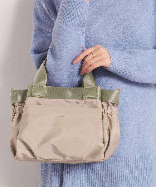 ITS'DEMO（イッツデモ）の「【収納アドバイザー監修】バルーン2WAYトート（ハンドバッグ・レディース・グレー/ベージュ/ブラック/グリーン系・00）」の3枚目の写真