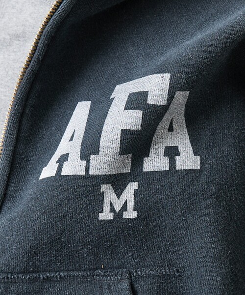 REMI RELIEF（レミレリーフ）の「【REMI RELIEF / レミ レリーフ】  SP加工 起毛裏毛 ZIPパーカー（AFA・ジップフーディ・ユニセックス）（パーカー・メンズ・ブラック/アイボリー/ネイビー・M/XL/L）」の8枚目の写真