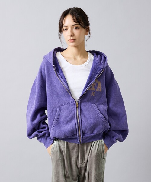 REMI RELIEF（レミレリーフ）の「【REMI RELIEF / レミ レリーフ】  SP加工 起毛裏毛 ZIPパーカー（AFA・ジップフーディ・ユニセックス）（パーカー・メンズ・ブラック/アイボリー/ネイビー・M/XL/L）」の10枚目の写真