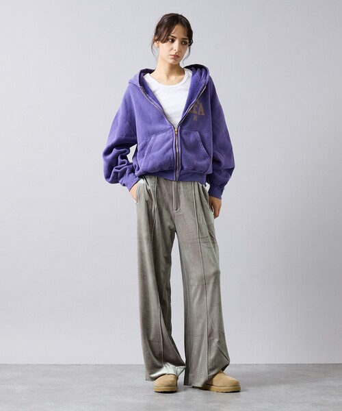 REMI RELIEF（レミレリーフ）の「【REMI RELIEF / レミ レリーフ】  SP加工 起毛裏毛 ZIPパーカー（AFA・ジップフーディ・ユニセックス）（パーカー・メンズ・ブラック/アイボリー/ネイビー・M/XL/L）」の11枚目の写真