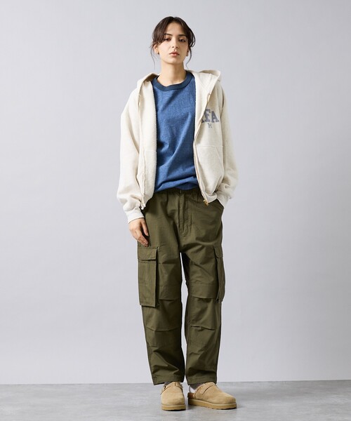 REMI RELIEF（レミレリーフ）の「【REMI RELIEF / レミ レリーフ】  SP加工 起毛裏毛 ZIPパーカー（AFA・ジップフーディ・ユニセックス）（パーカー・メンズ・ブラック/アイボリー/ネイビー・M/XL/L）」の13枚目の写真