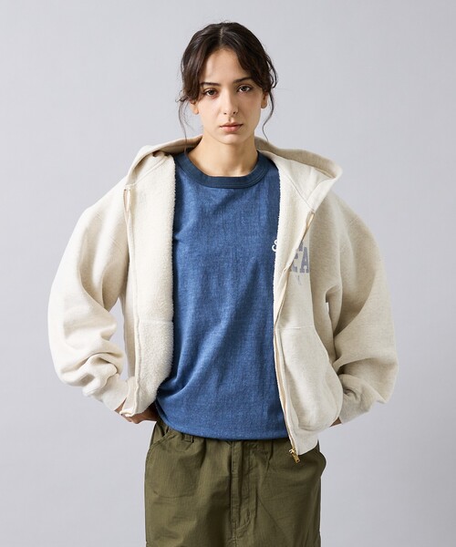 REMI RELIEF（レミレリーフ）の「【REMI RELIEF / レミ レリーフ】  SP加工 起毛裏毛 ZIPパーカー（AFA・ジップフーディ・ユニセックス）（パーカー・メンズ・ブラック/アイボリー/ネイビー・M/XL/L）」の17枚目の写真