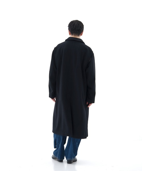 MATSUFUJI(マツフジ)の「CONZ別注Bal Collar Wool Coat /バルカラーコート/ハンティングジャケット/CONZ限定デザイン/MATSUFUJI(ステンカラーコート・メンズ・ブラック/ブラウン・3/2)」の19枚目の写真