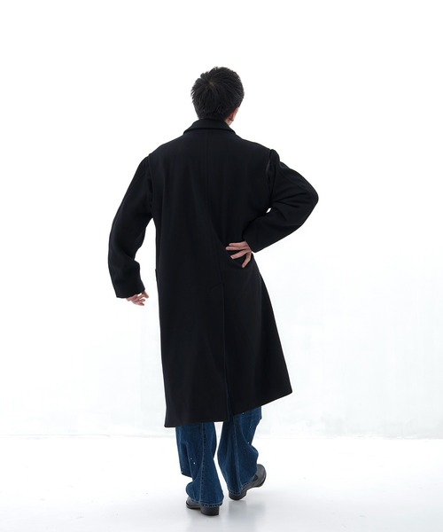 MATSUFUJI(マツフジ)の「CONZ別注Bal Collar Wool Coat /バルカラーコート/ハンティングジャケット/CONZ限定デザイン/MATSUFUJI(ステンカラーコート・メンズ・ブラック/ブラウン・3/2)」の13枚目の写真