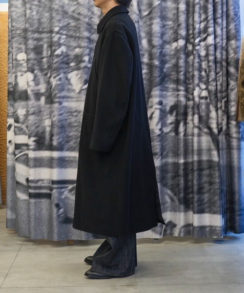 MATSUFUJI(マツフジ)の「CONZ別注Bal Collar Wool Coat /バルカラーコート/ハンティングジャケット/CONZ限定デザイン/MATSUFUJI(ステンカラーコート・メンズ・ブラック/ブラウン・3/2)」の16枚目の写真