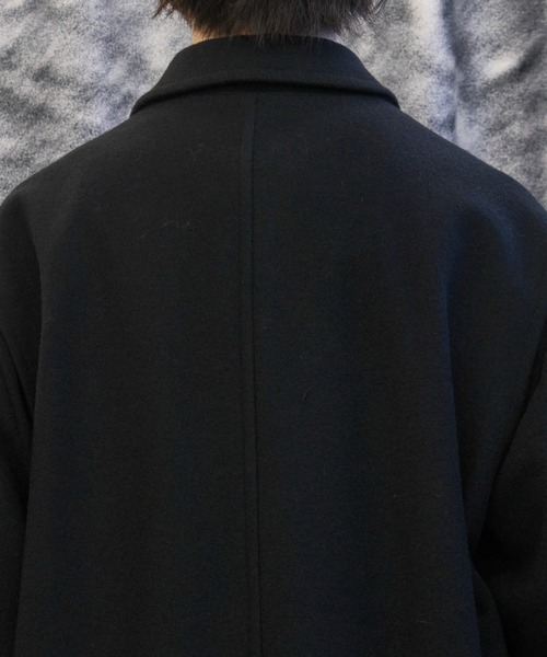 MATSUFUJI(マツフジ)の「CONZ別注Bal Collar Wool Coat /バルカラーコート/ハンティングジャケット/CONZ限定デザイン/MATSUFUJI(ステンカラーコート・メンズ・ブラック/ブラウン・3/2)」の4枚目の写真