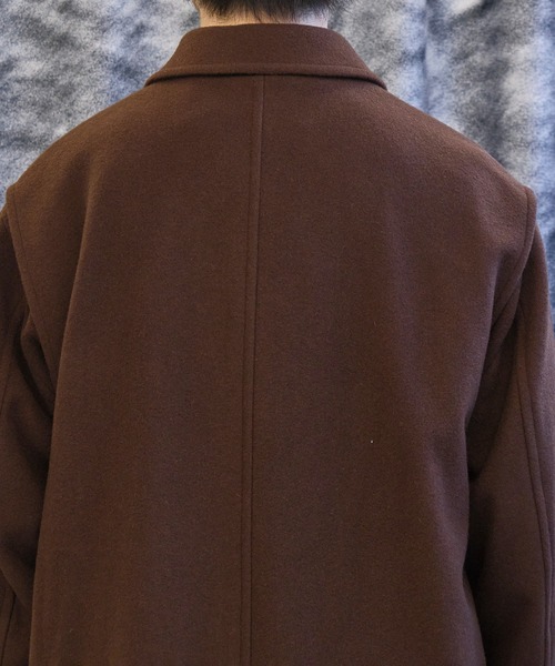 MATSUFUJI(マツフジ)の「CONZ別注Bal Collar Wool Coat /バルカラーコート/ハンティングジャケット/CONZ限定デザイン/MATSUFUJI(ステンカラーコート・メンズ・ブラック/ブラウン・3/2)」の22枚目の写真