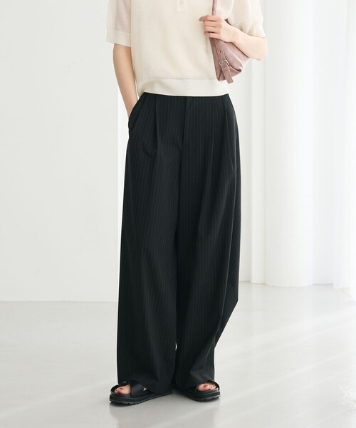 BEAUTY&YOUTH UNITED ARROWS(ビューティーアンドユースユナイテッドアローズ)の「バックラップタックパンツ ウォッシャブル(その他パンツ・レディース・その他1/ベージュ/グレー系/ダークブラウン・S/M/XS)」の6枚目の写真