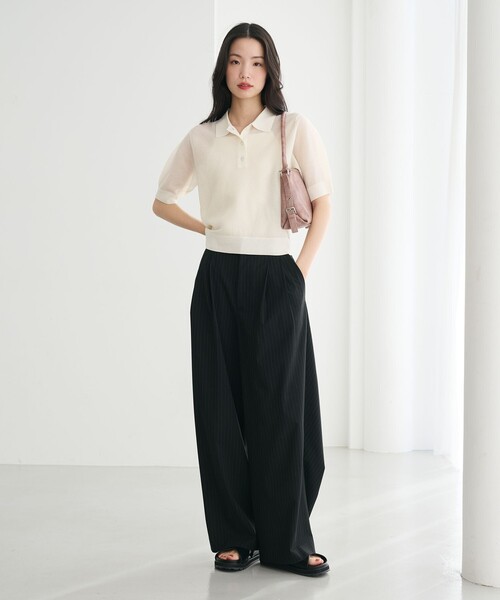 BEAUTY&YOUTH UNITED ARROWS(ビューティーアンドユースユナイテッドアローズ)の「バックラップタックパンツ ウォッシャブル(その他パンツ・レディース・その他1/ベージュ/グレー系/ダークブラウン・S/M/XS)」の8枚目の写真