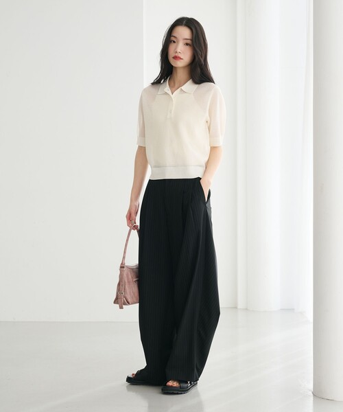 BEAUTY&YOUTH UNITED ARROWS(ビューティーアンドユースユナイテッドアローズ)の「バックラップタックパンツ ウォッシャブル(その他パンツ・レディース・その他1/ベージュ/グレー系/ダークブラウン・S/M/XS)」の9枚目の写真