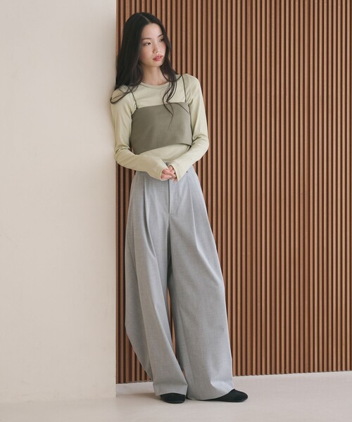 BEAUTY&YOUTH UNITED ARROWS(ビューティーアンドユースユナイテッドアローズ)の「バックラップタックパンツ ウォッシャブル(その他パンツ・レディース・その他1/ベージュ/グレー系/ダークブラウン・S/M/XS)」の15枚目の写真