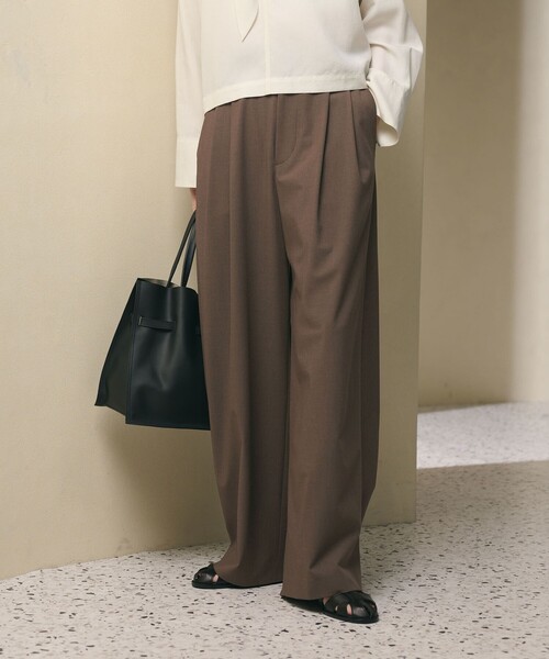 BEAUTY&YOUTH UNITED ARROWS(ビューティーアンドユースユナイテッドアローズ)の「バックラップタックパンツ ウォッシャブル(その他パンツ・レディース・その他1/ベージュ/グレー系/ダークブラウン・S/M/XS)」の22枚目の写真