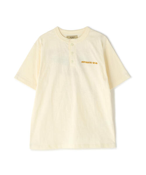 AVIREX(アヴィレックス)の「《A.A.R.C》HENLEY NECK T-SHIRT / ヘンリーネック ショートスリーブティーシャツ / AVIREX / アヴィレックス(Tシャツ/カットソー・メンズ・キナリ/チャコールグレー・L/M/XL/2XL)」の6枚目の写真
