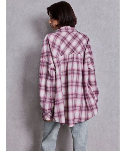 GYDA(ジェイダ)の「bijouチェックシャツ(シャツ/ブラウス・レディース・ベージュ/ネイビー/ピンク・FREE)」の13枚目の写真