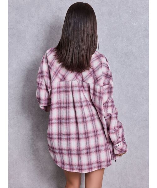 GYDA(ジェイダ)の「bijouチェックシャツ(シャツ/ブラウス・レディース・ベージュ/ネイビー/ピンク・FREE)」の18枚目の写真