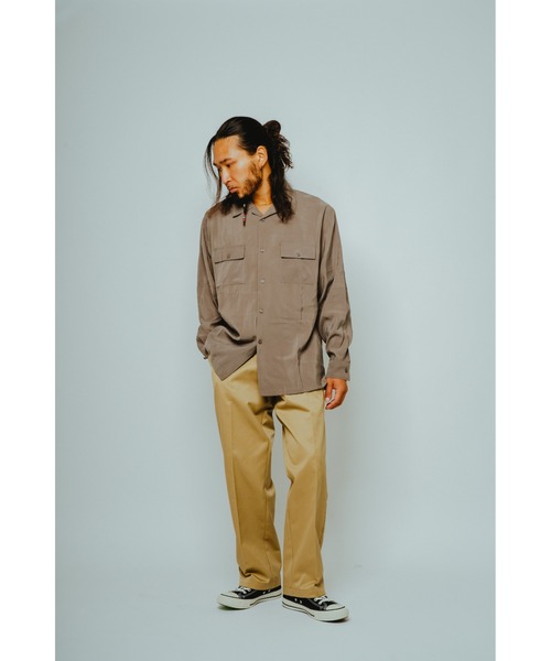 BIG MIKE(ビッグマイク)の「BIG MIKE ビックマイク /長袖 レーヨンミックス 無地シャツ 脇スリットタイプ //// 102615250(シャツ/ブラウス・メンズ・サンドベージュ/チャコール/ブラック/ミント・MEDIUM/XX-LARGE/X-LARGE/LARGE)」の12枚目の写真